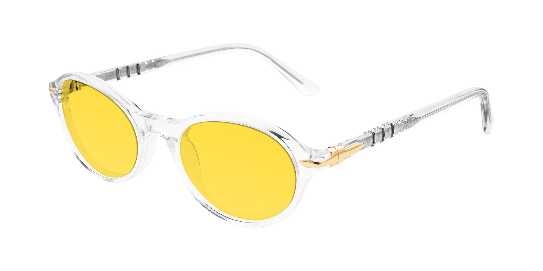 Angle of Sidriah in Clear with Yellow Tinted Lenses