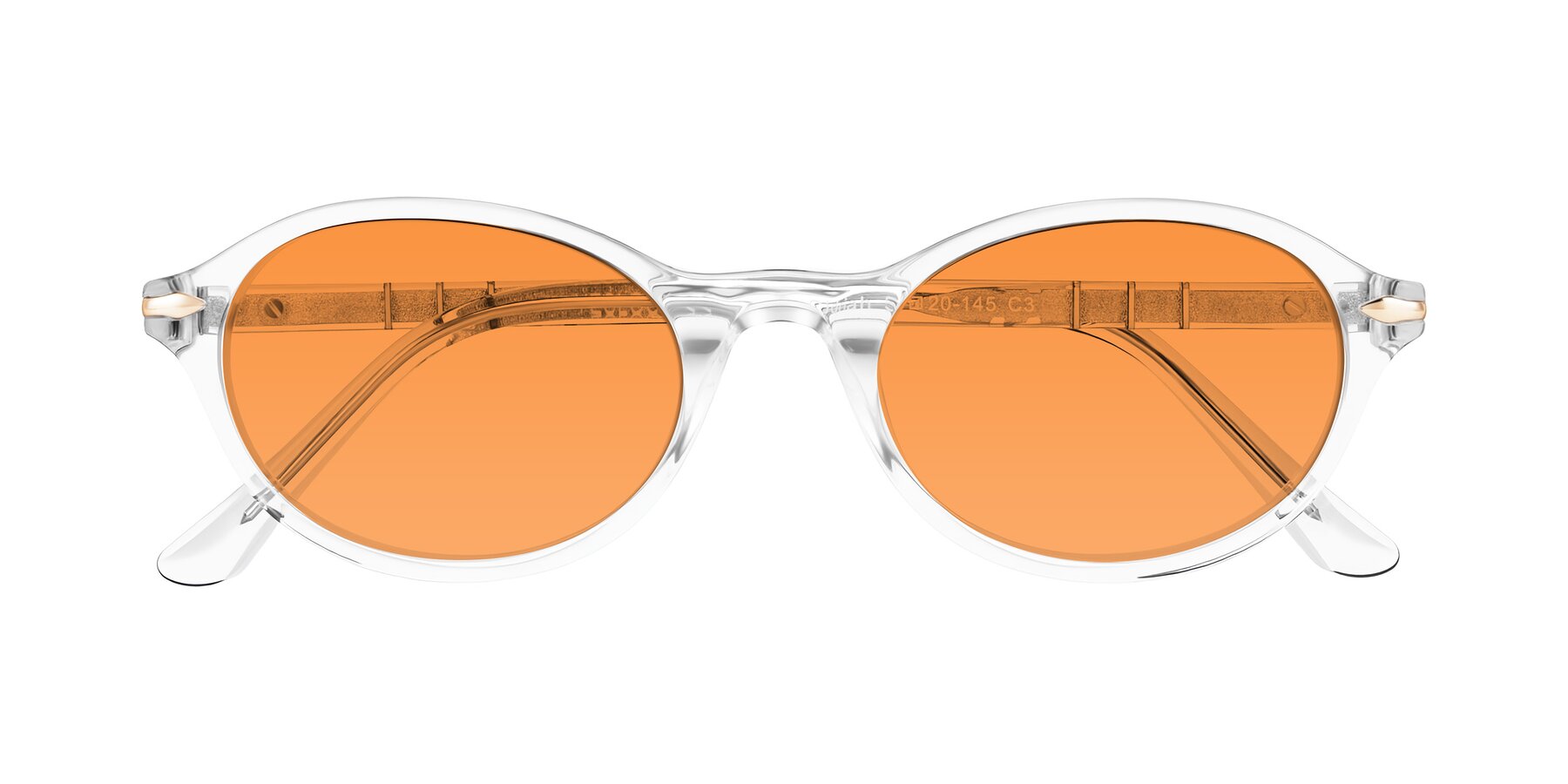 Folded Front of Sidriah in Clear with Orange Tinted Lenses