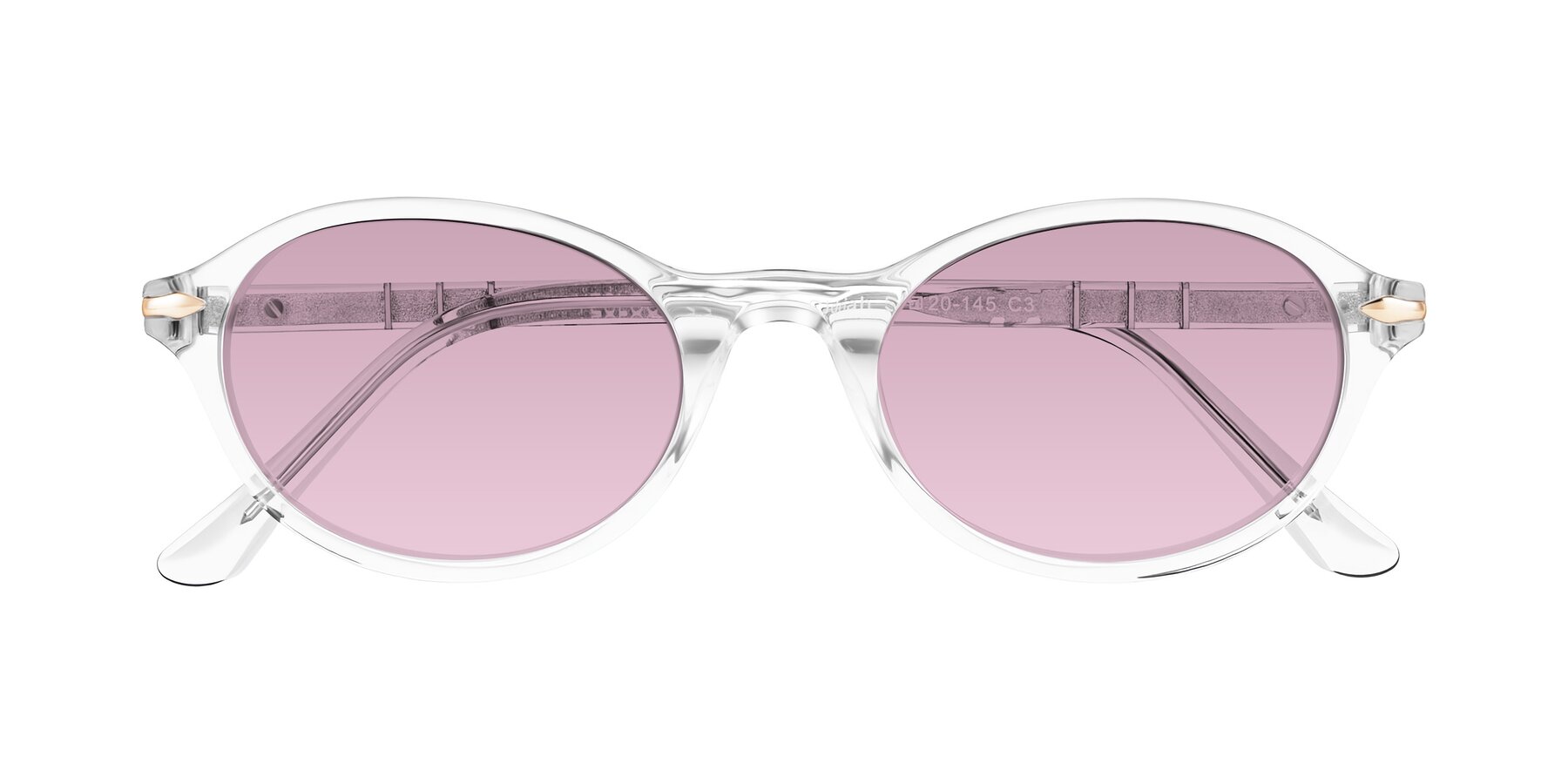 Folded Front of Sidriah in Clear with Light Wine Tinted Lenses