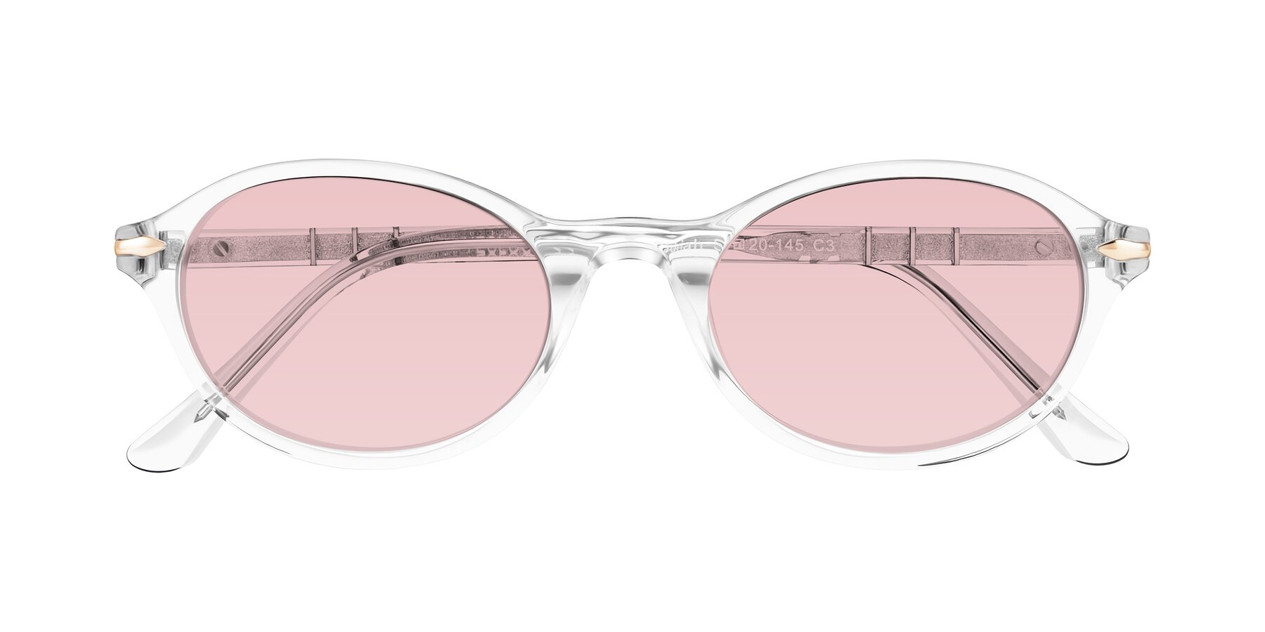 Folded Front of Sidriah in Clear with Light Garnet Tinted Lenses