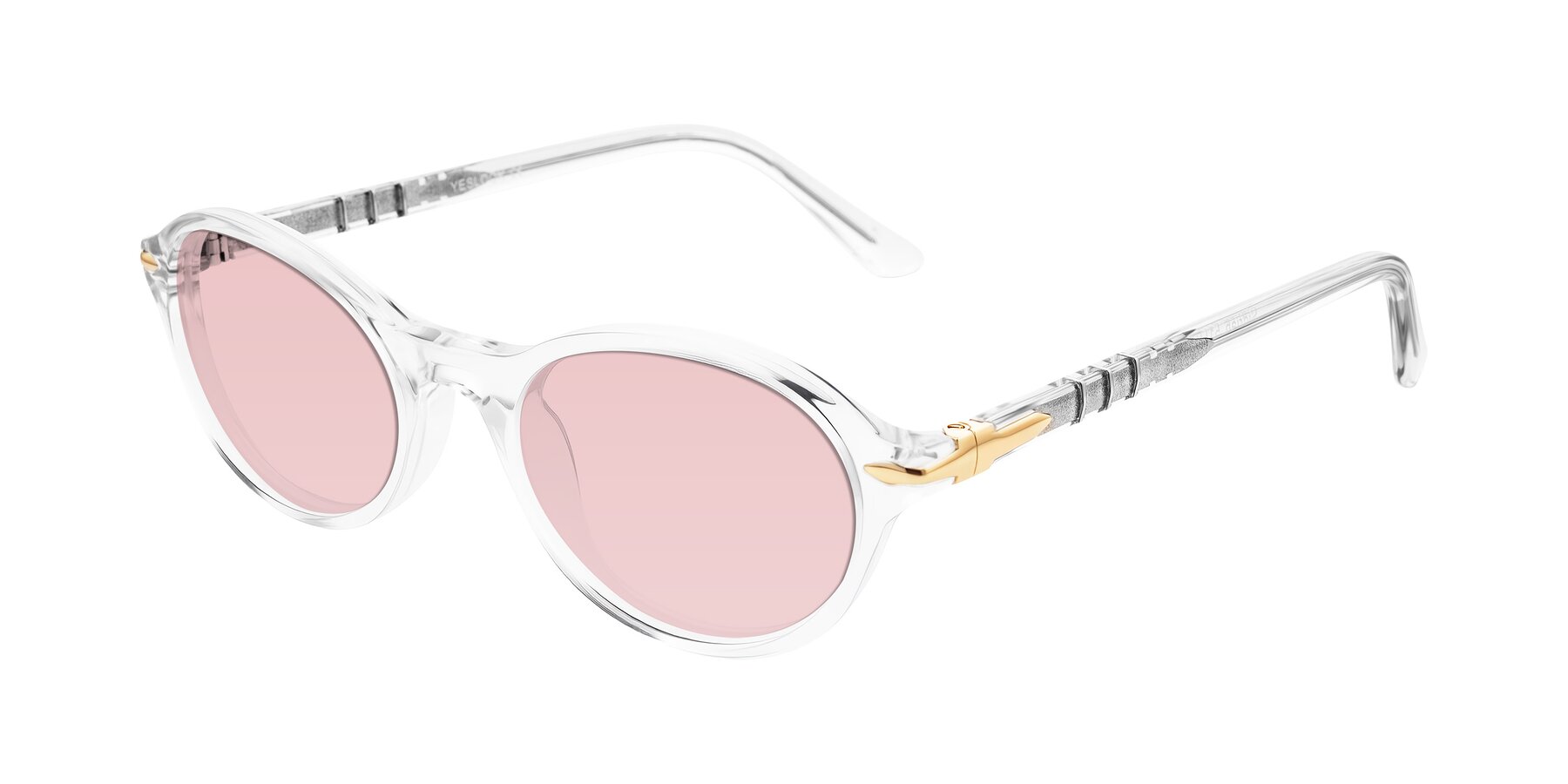 Angle of Sidriah in Clear with Light Garnet Tinted Lenses