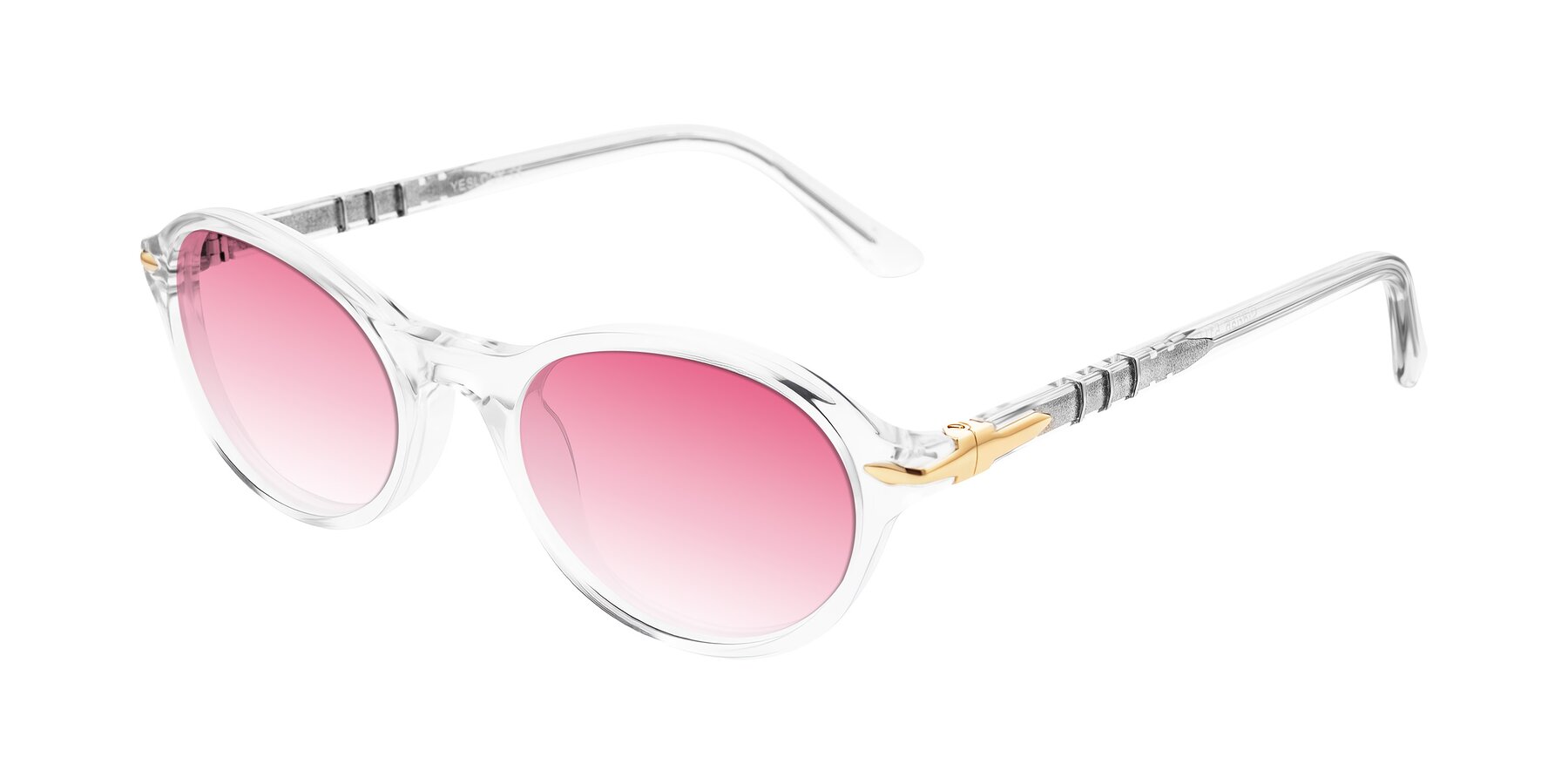 Angle of Sidriah in Clear with Pink Gradient Lenses