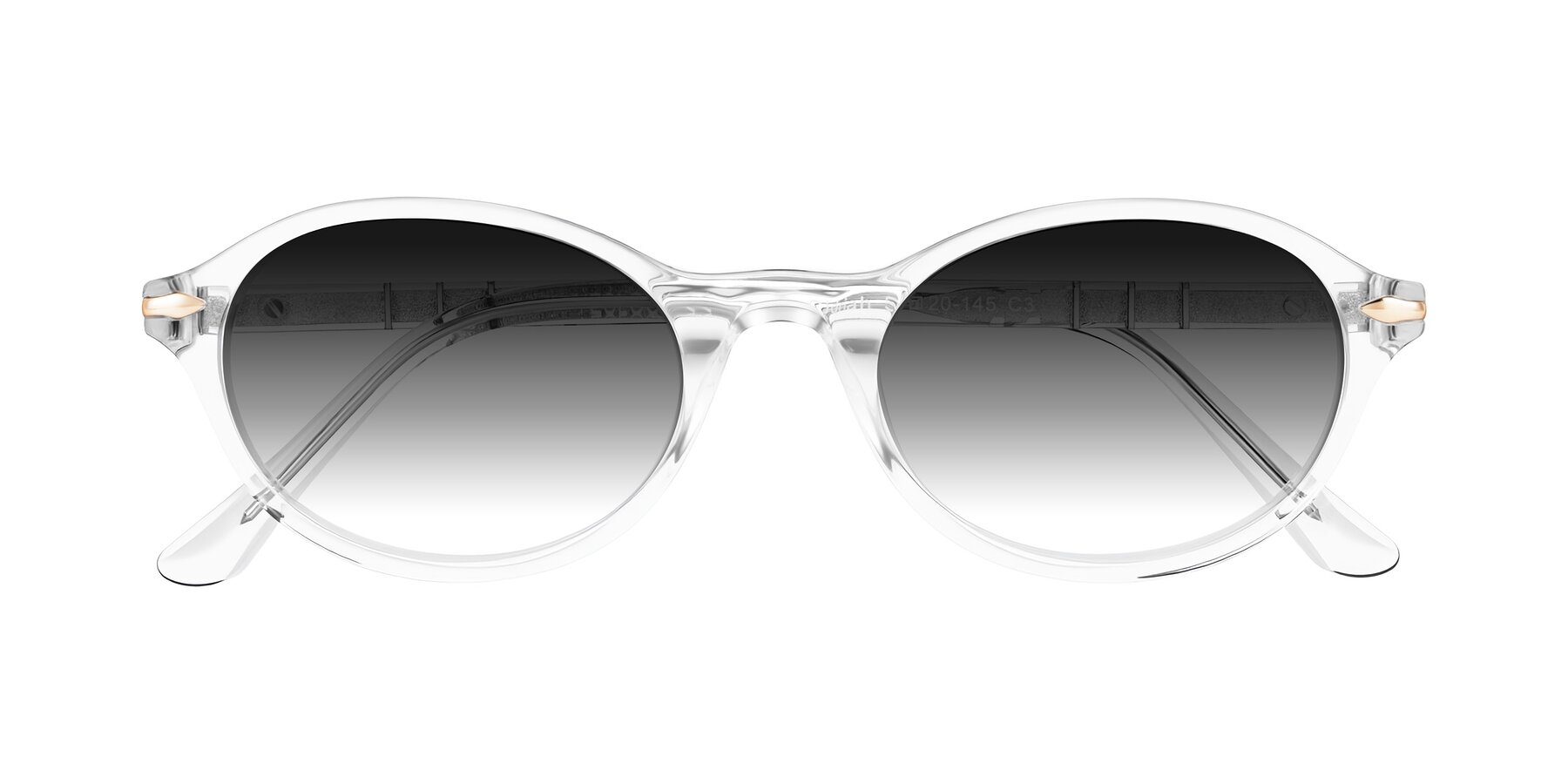 Folded Front of Sidriah in Clear with Gray Gradient Lenses