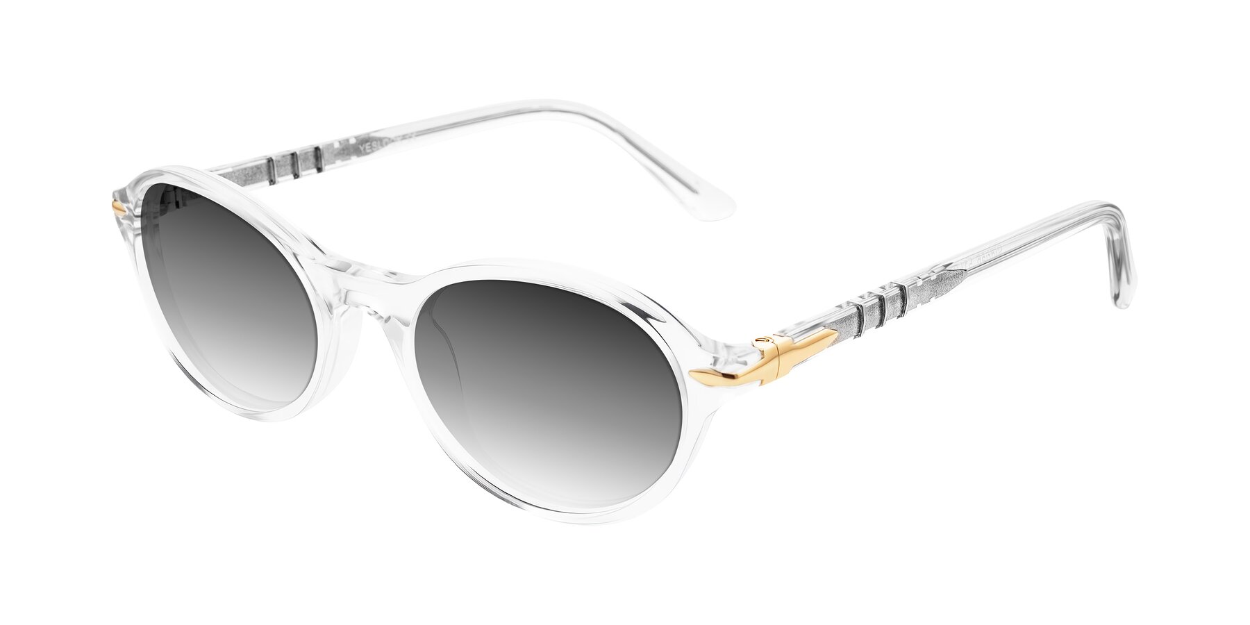 Angle of Sidriah in Clear with Gray Gradient Lenses