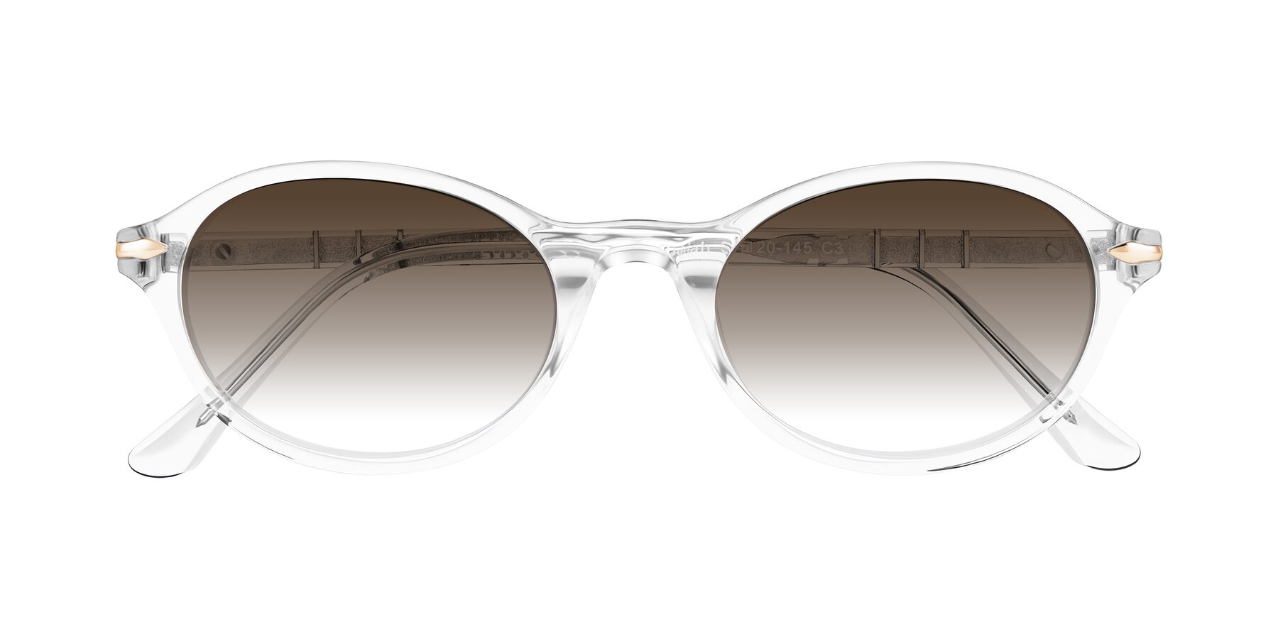 Folded Front of Sidriah in Clear with Brown Gradient Lenses