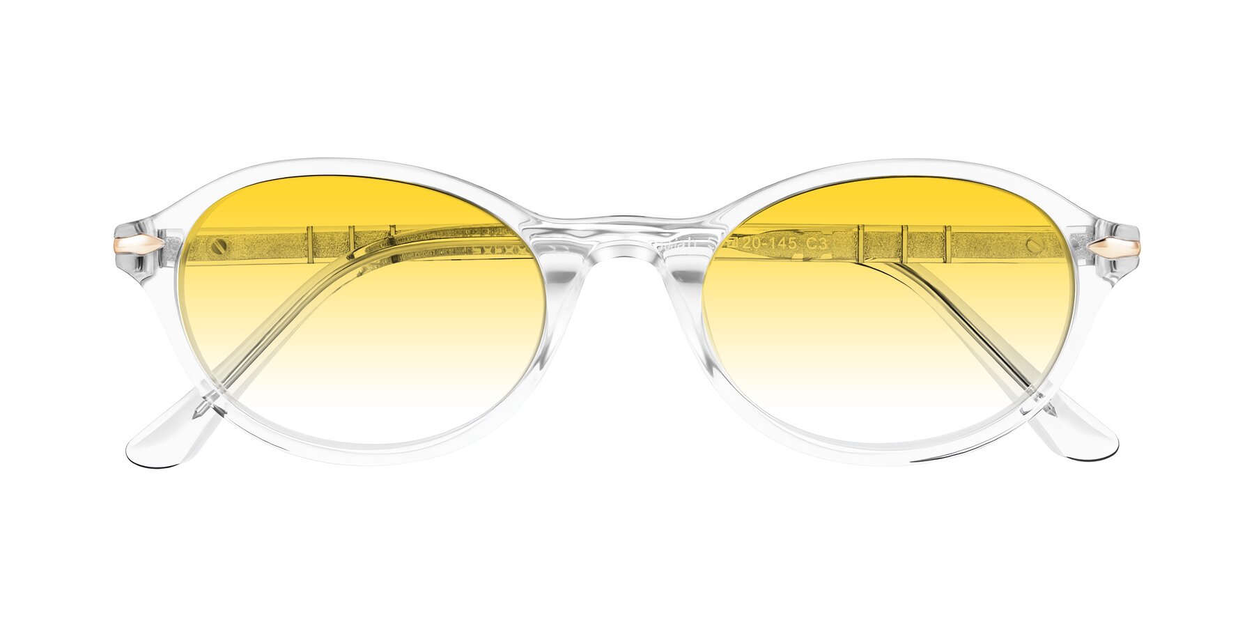Folded Front of Sidriah in Clear with Yellow Gradient Lenses