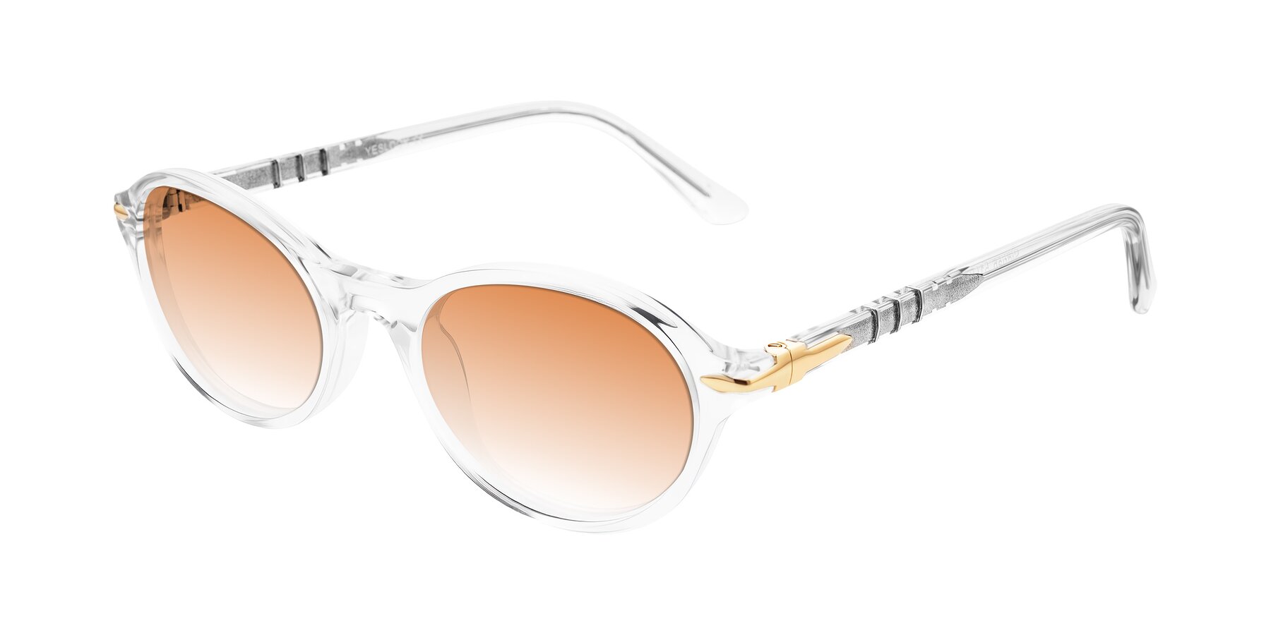 Angle of Sidriah in Clear with Orange Gradient Lenses