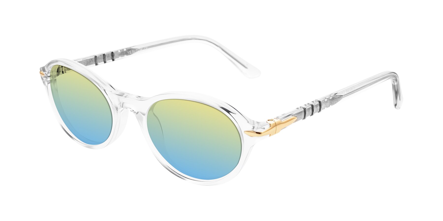 Angle of Sidriah in Clear with Yellow / Blue Gradient Lenses
