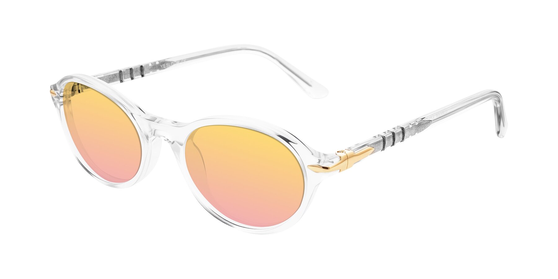 Angle of Sidriah in Clear with Yellow / Pink Gradient Lenses