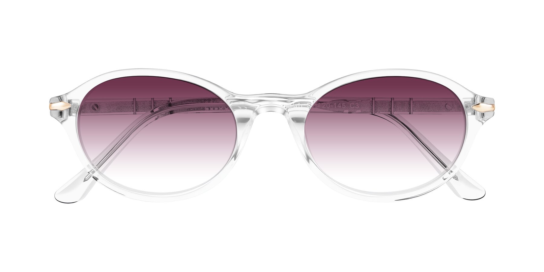 Folded Front of Sidriah in Clear with Wine Gradient Lenses