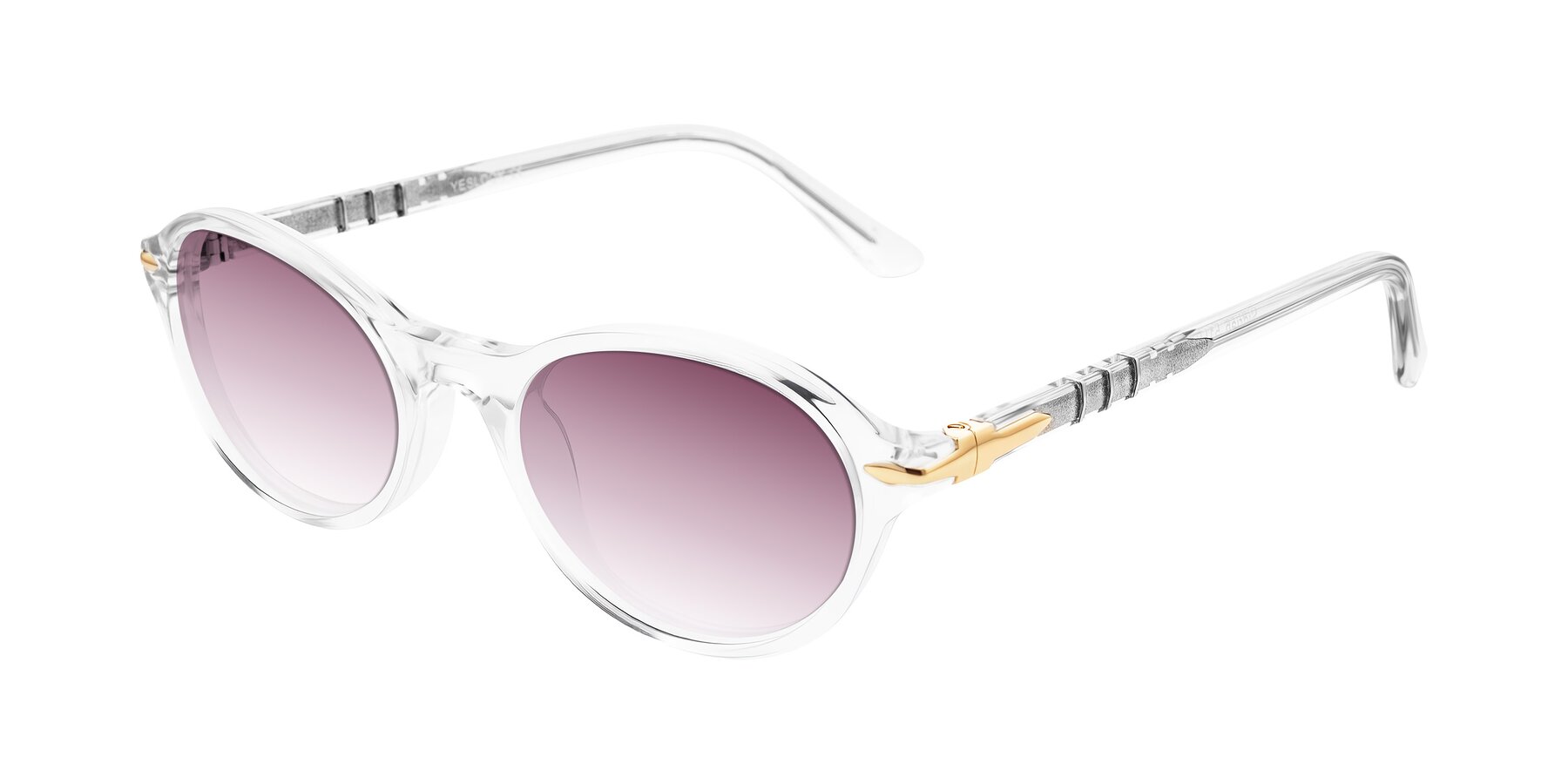 Angle of Sidriah in Clear with Wine Gradient Lenses