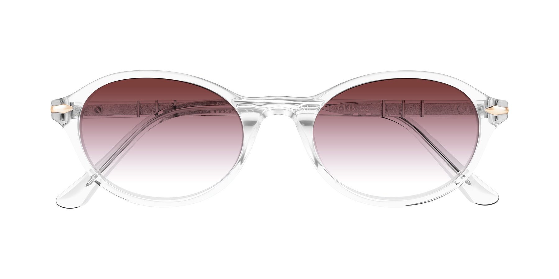 Folded Front of Sidriah in Clear with Garnet Gradient Lenses