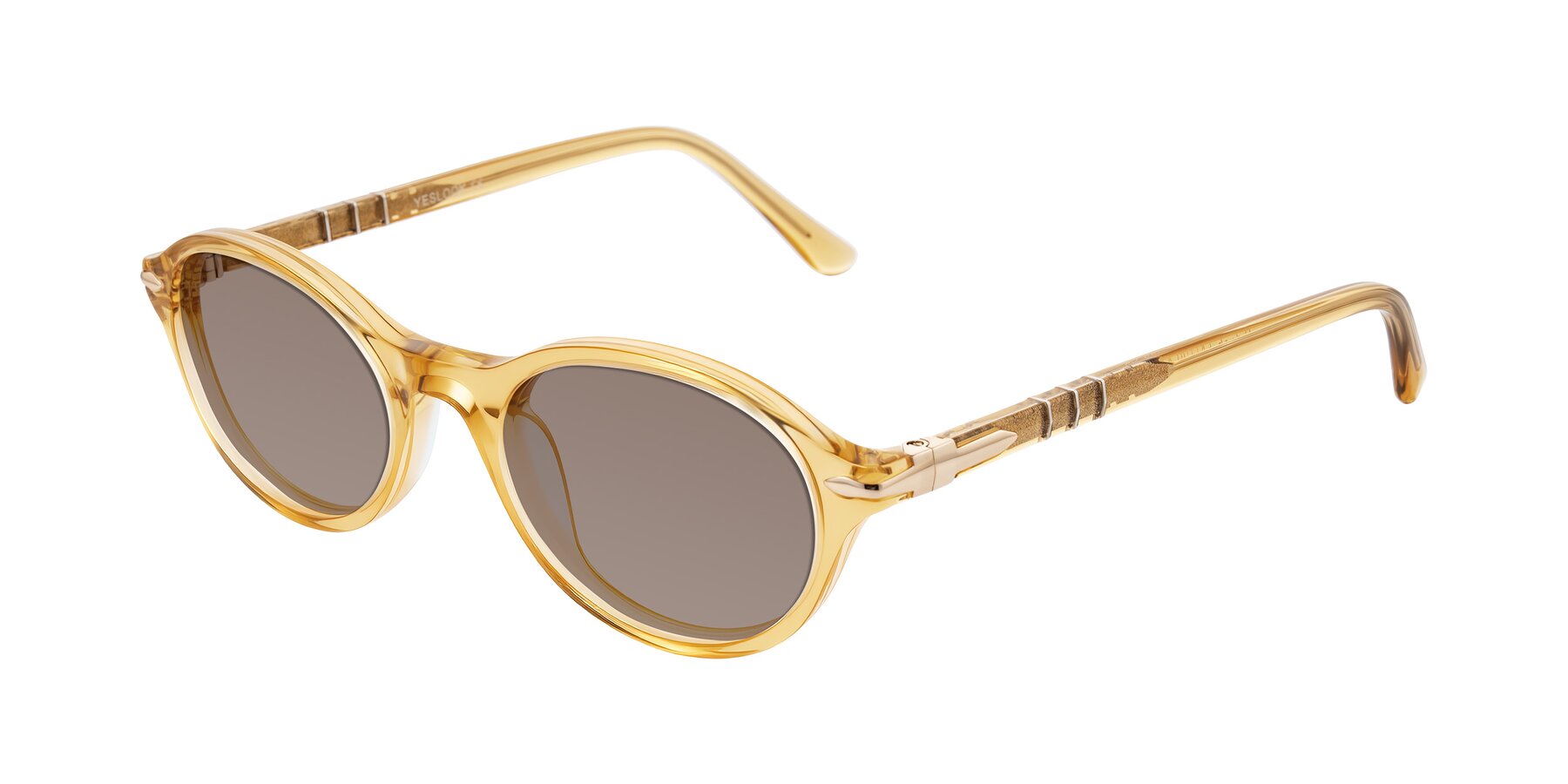 Angle of Sidriah in Transparent Amber with Medium Brown Tinted Lenses
