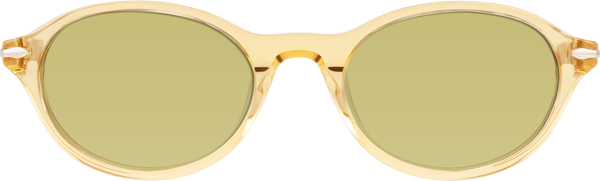 Transparent Amber Retro-Vintage Acetate Oval Tinted Sunglasses with ...