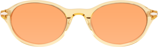 Transparent Amber Retro-Vintage Acetate Oval Tinted Sunglasses with ...