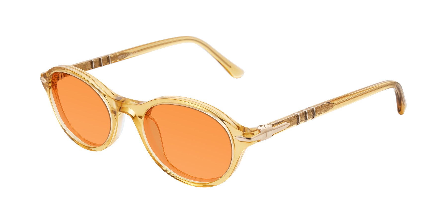 Angle of Sidriah in Transparent Amber with Orange Tinted Lenses