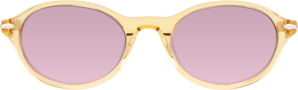 Transparent Amber Retro-Vintage Acetate Oval Tinted Sunglasses with ...