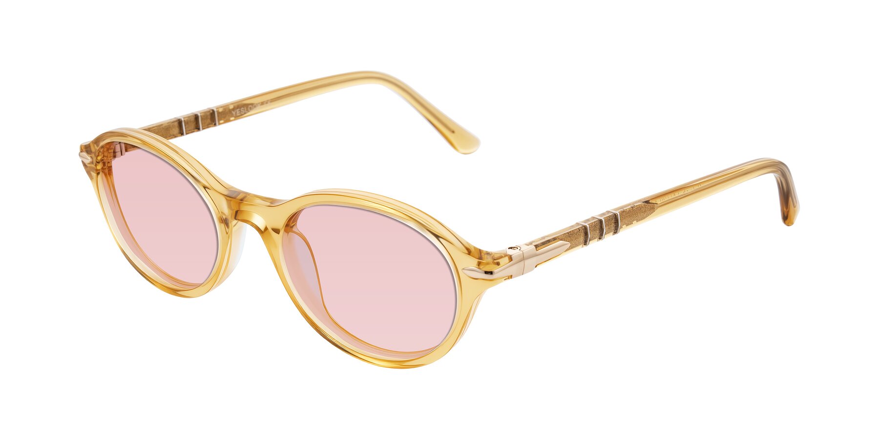 Angle of Sidriah in Transparent Amber with Light Garnet Tinted Lenses