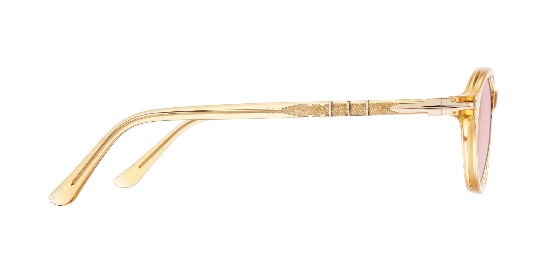 Side of Sidriah in Transparent Amber with Light Garnet Tinted Lenses