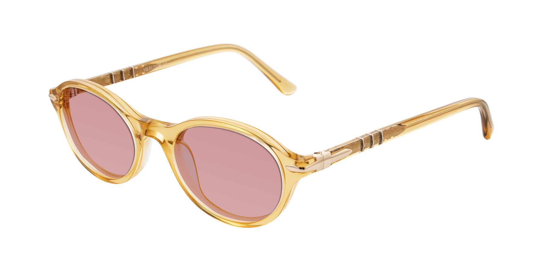 Angle of Sidriah in Transparent Amber with Medium Garnet Tinted Lenses
