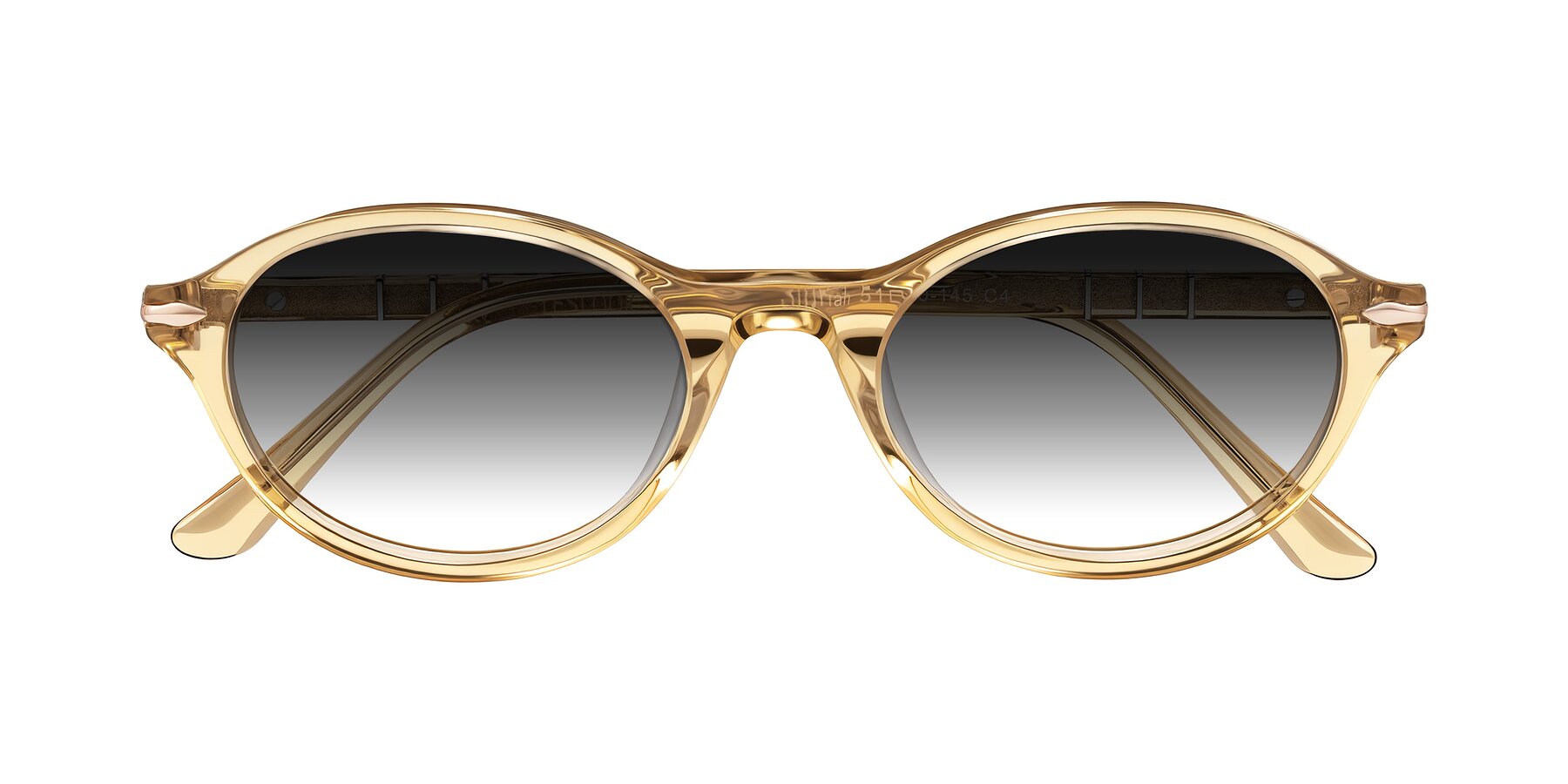 Folded Front of Sidriah in Transparent Amber with Gray Gradient Lenses