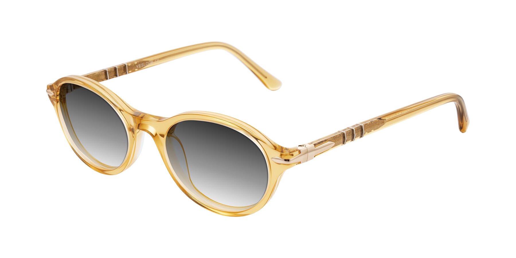 Angle of Sidriah in Transparent Amber with Gray Gradient Lenses