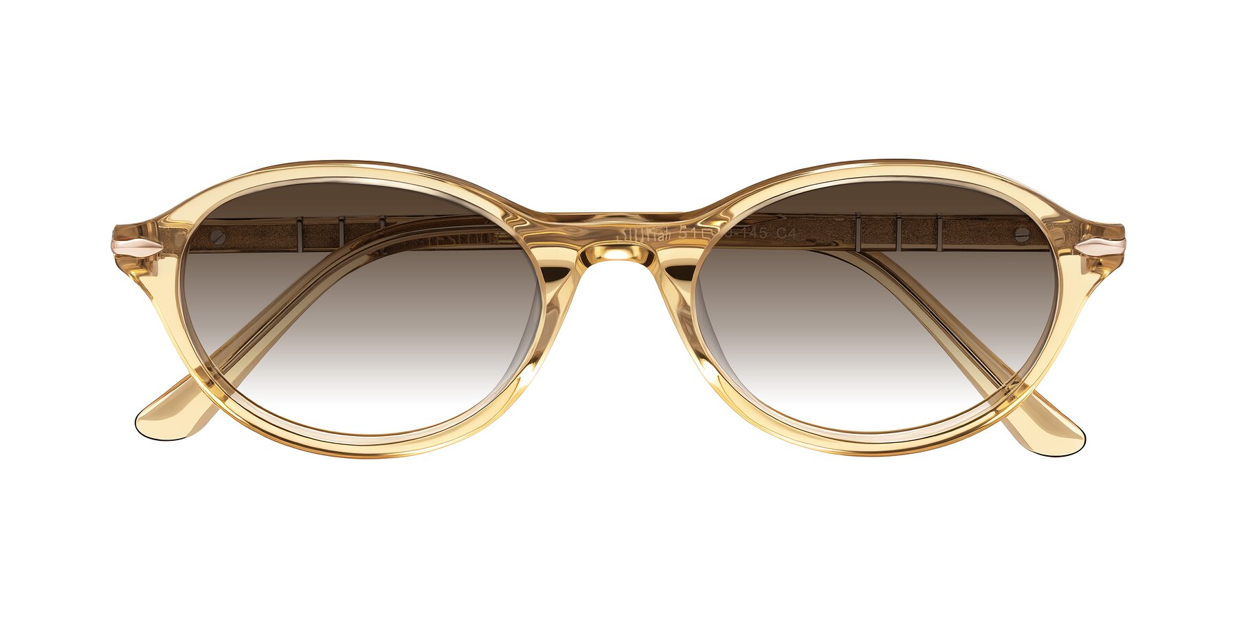 Folded Front of Sidriah in Transparent Amber with Brown Gradient Lenses