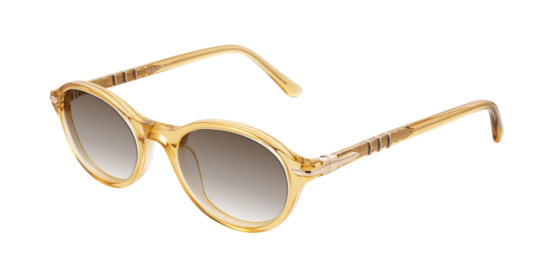 Angle of Sidriah in Transparent Amber with Brown Gradient Lenses