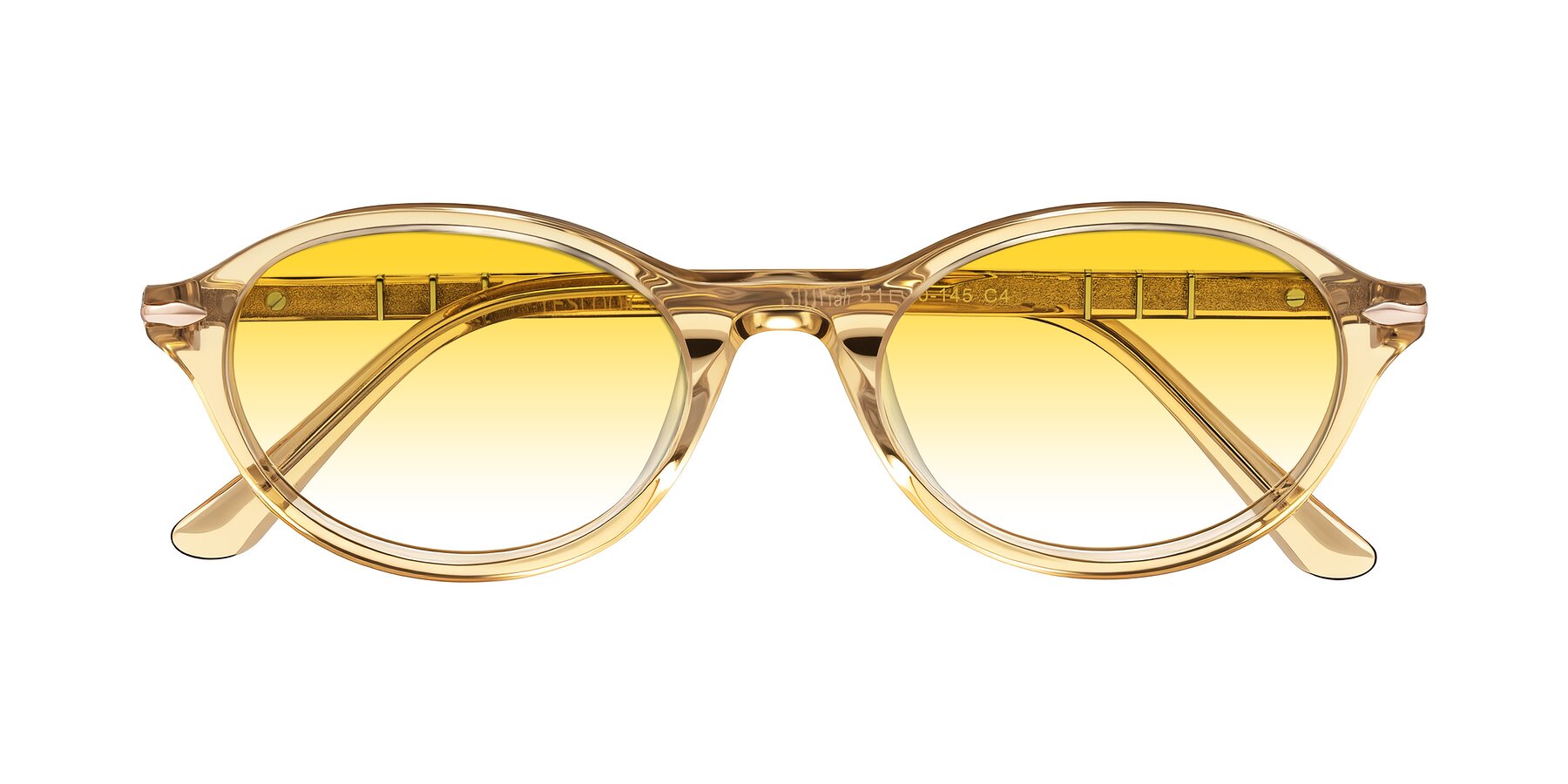 Folded Front of Sidriah in Transparent Amber with Yellow Gradient Lenses