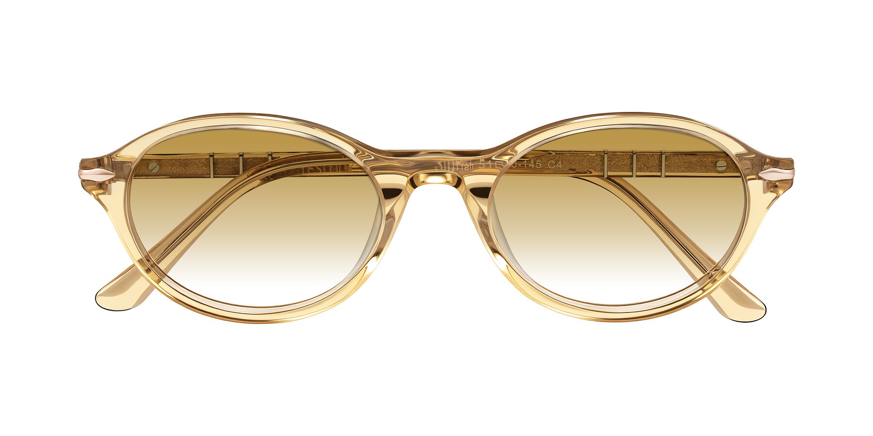 Folded Front of Sidriah in Transparent Amber with Champagne Gradient Lenses