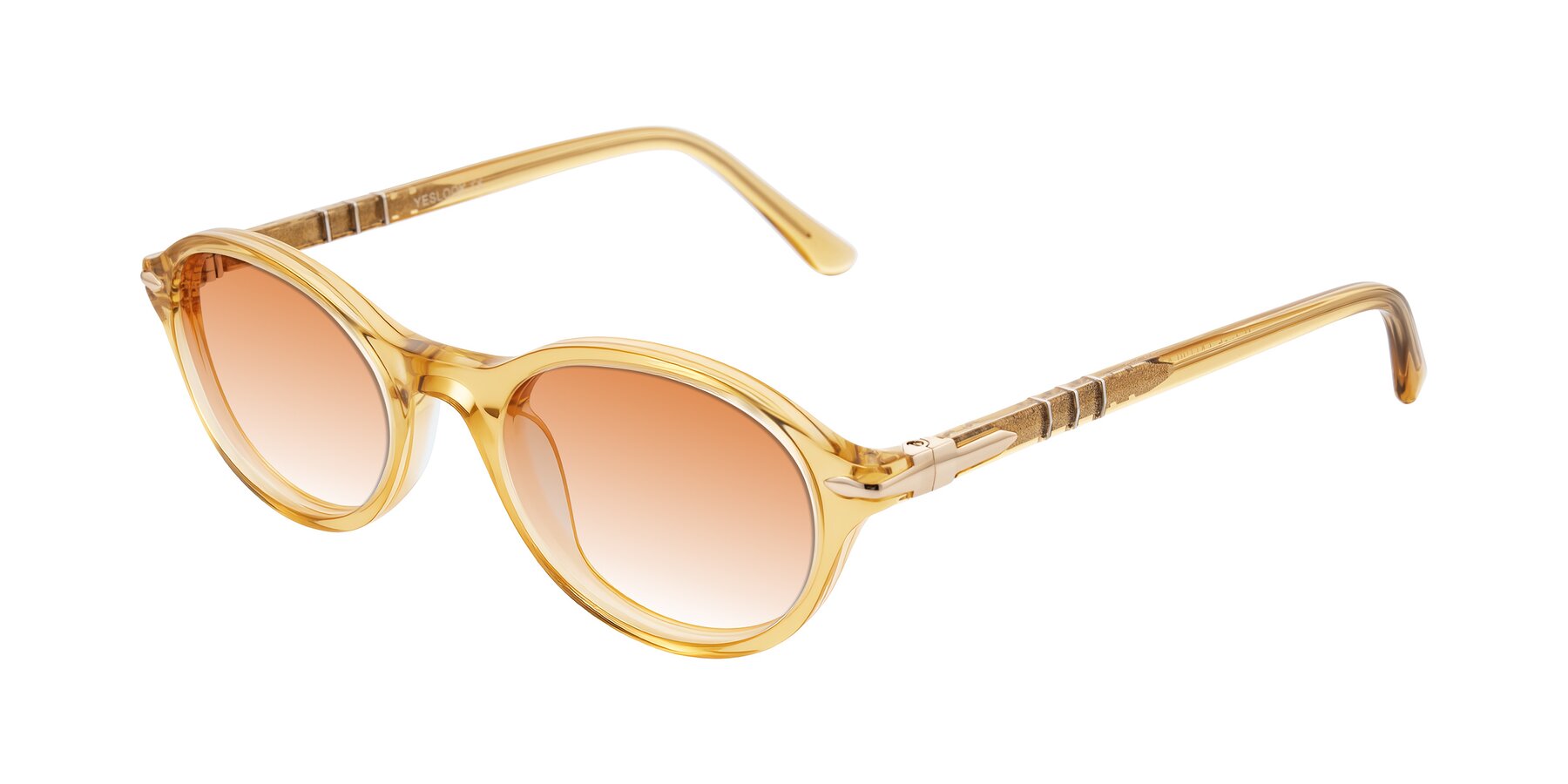Angle of Sidriah in Transparent Amber with Orange Gradient Lenses