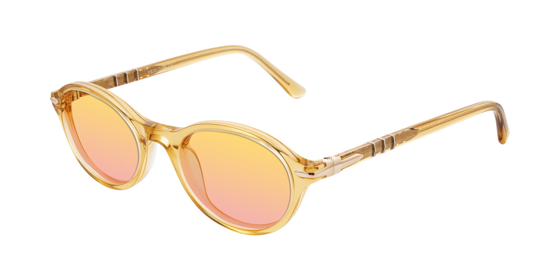 Angle of Sidriah in Transparent Amber with Yellow / Pink Gradient Lenses