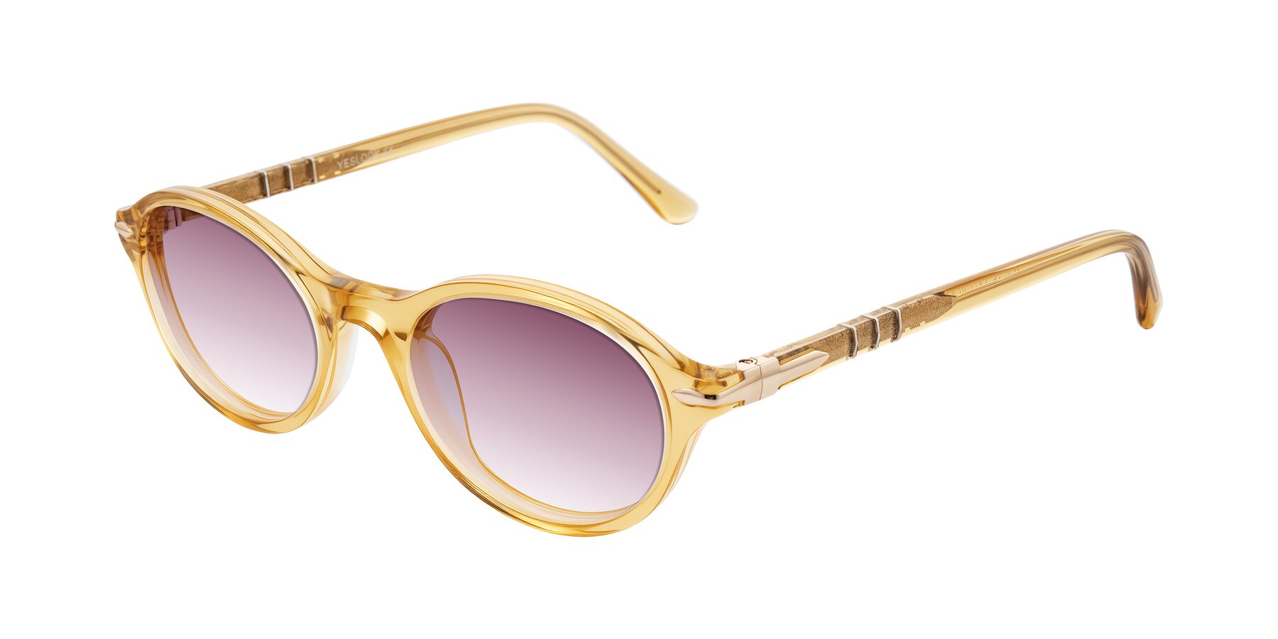 Angle of Sidriah in Transparent Amber with Wine Gradient Lenses