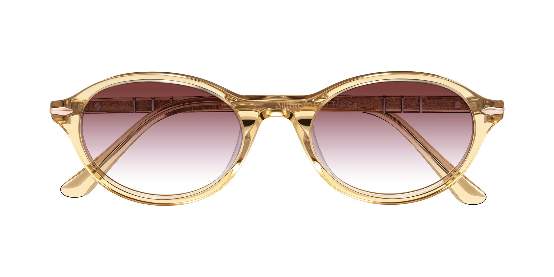 Folded Front of Sidriah in Transparent Amber with Garnet Gradient Lenses