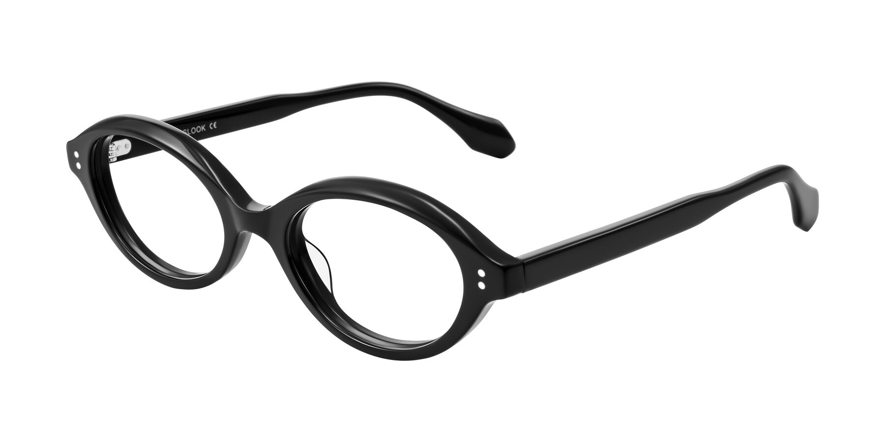 Angle of Prythian in Black with Clear Reading Eyeglass Lenses