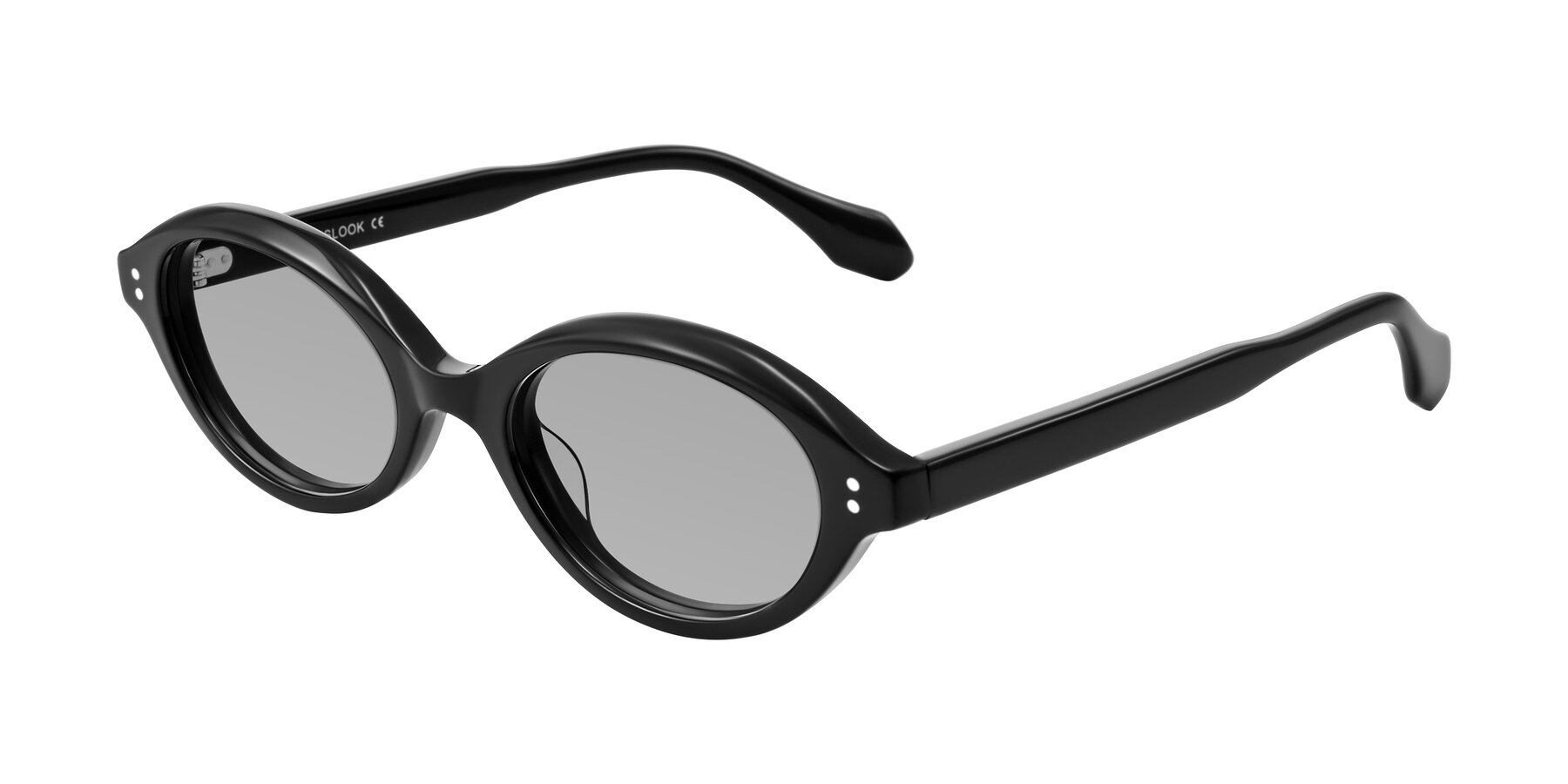 Angle of Prythian in Black with Light Gray Tinted Lenses