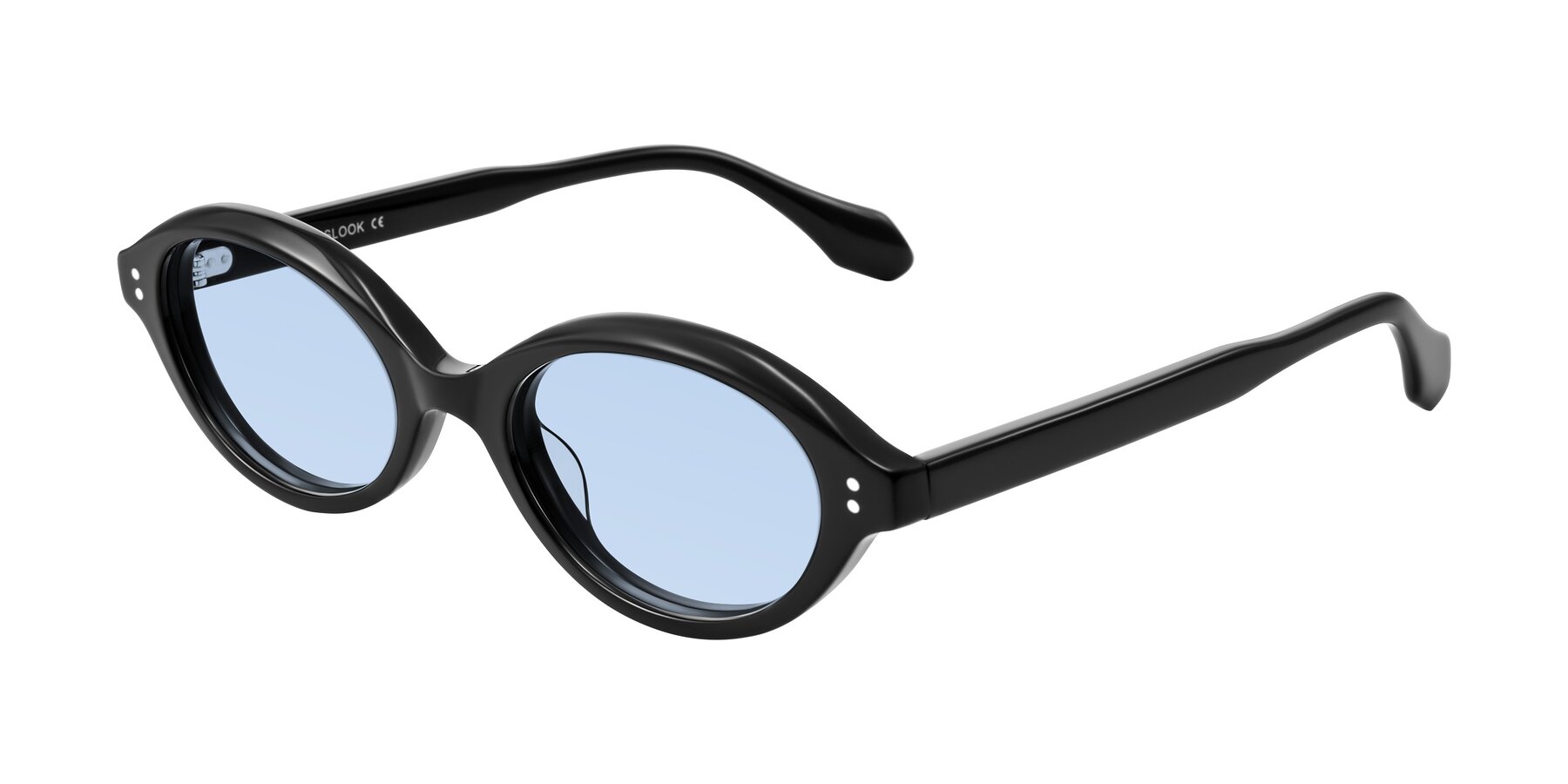 Angle of Prythian in Black with Light Blue Tinted Lenses