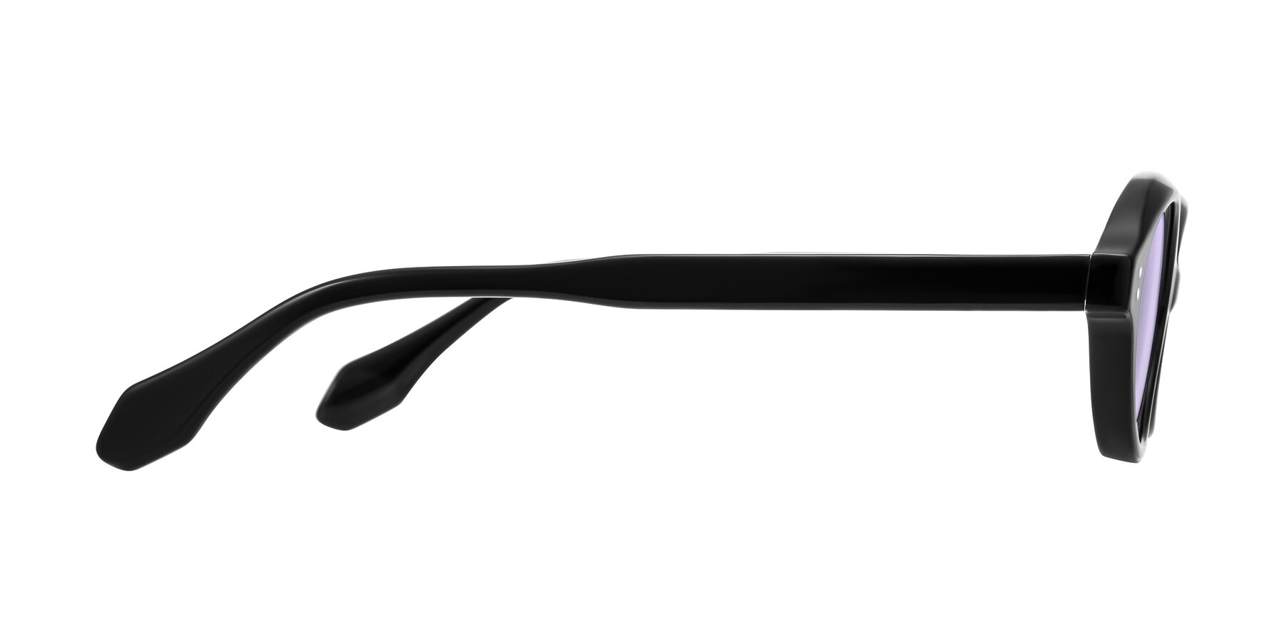Side of Prythian in Black with Light Purple Tinted Lenses