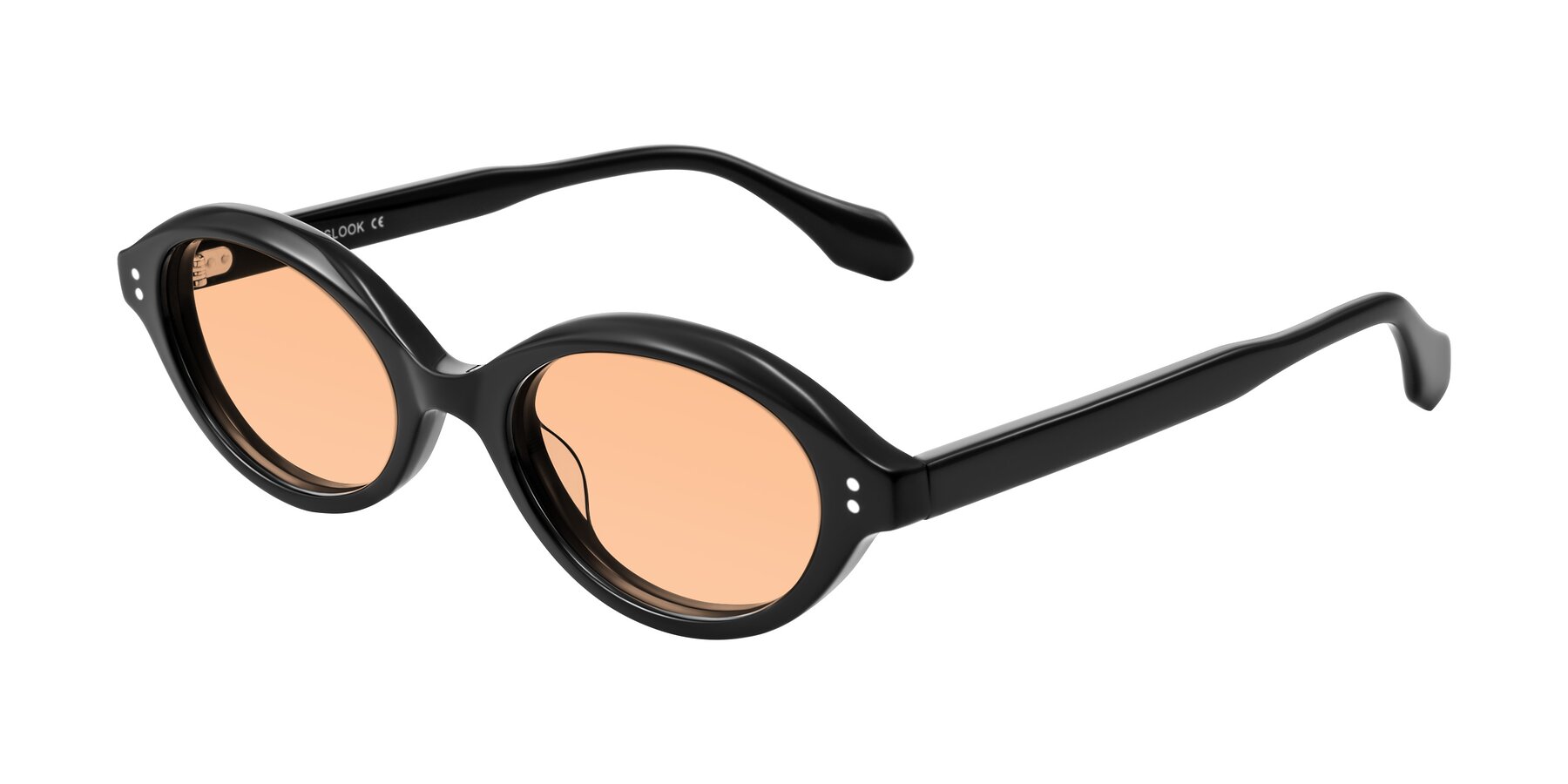 Angle of Prythian in Black with Light Orange Tinted Lenses