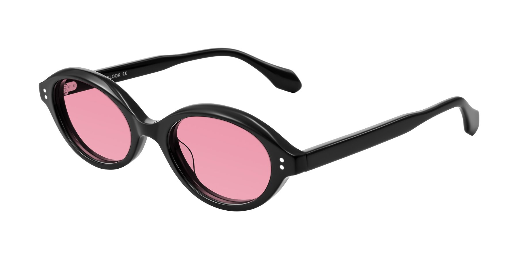 Angle of Prythian in Black with Pink Tinted Lenses