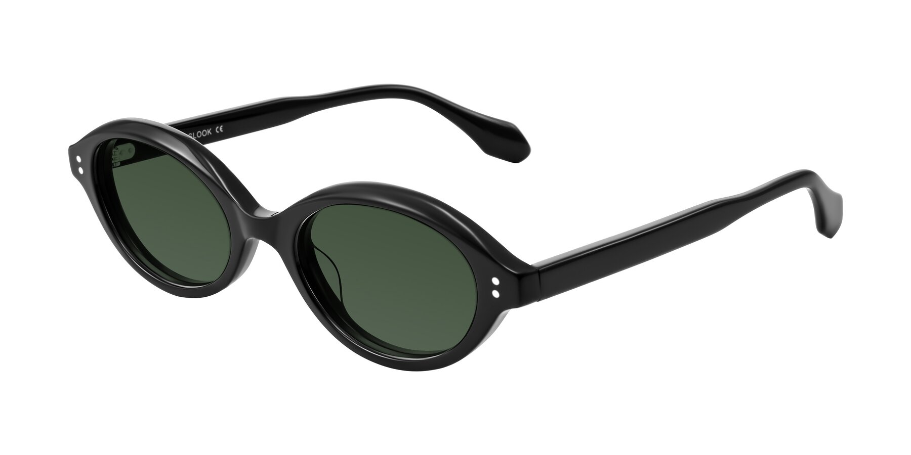 Angle of Prythian in Black with Green Tinted Lenses