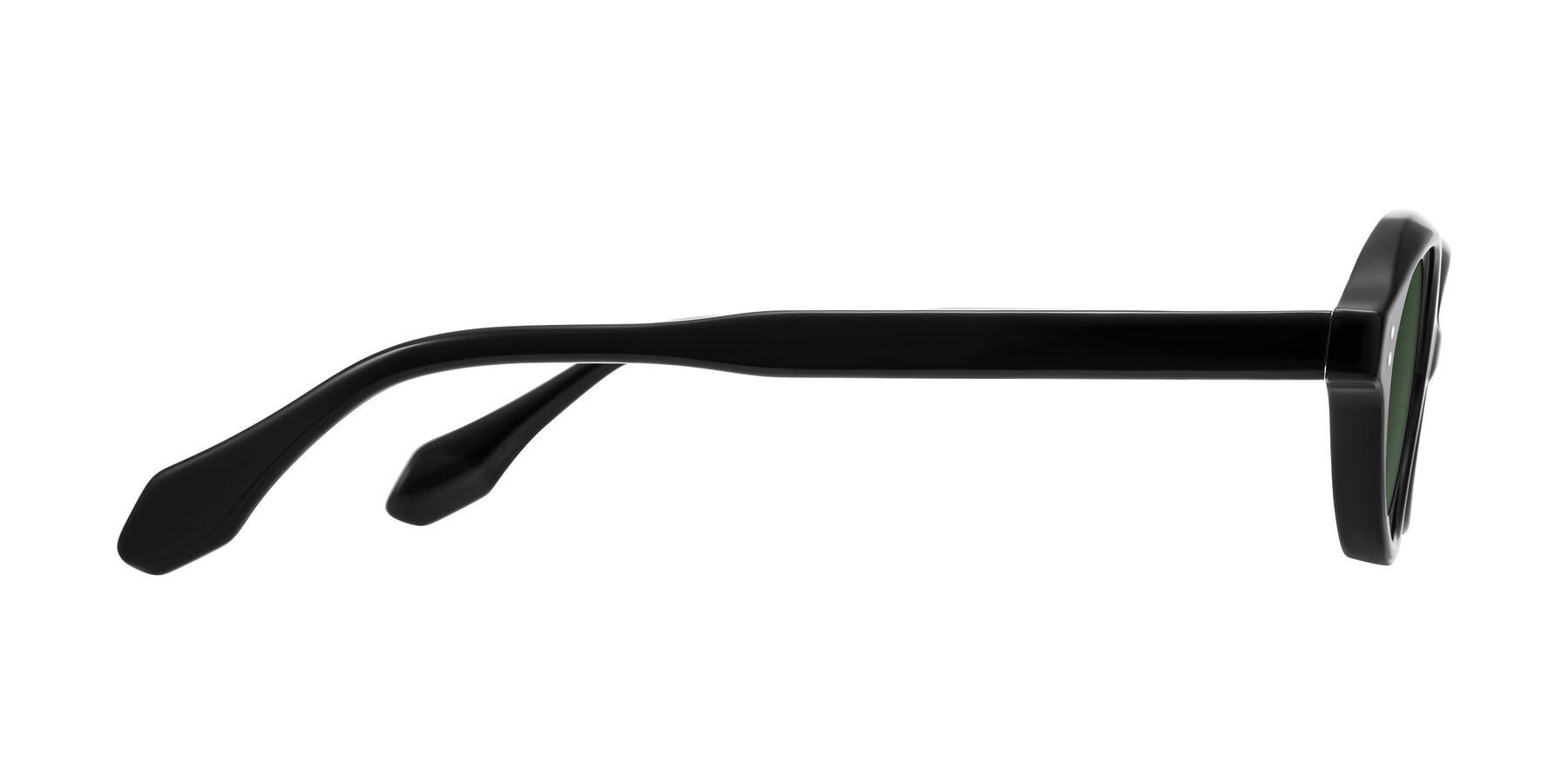 Side of Prythian in Black with Green Tinted Lenses