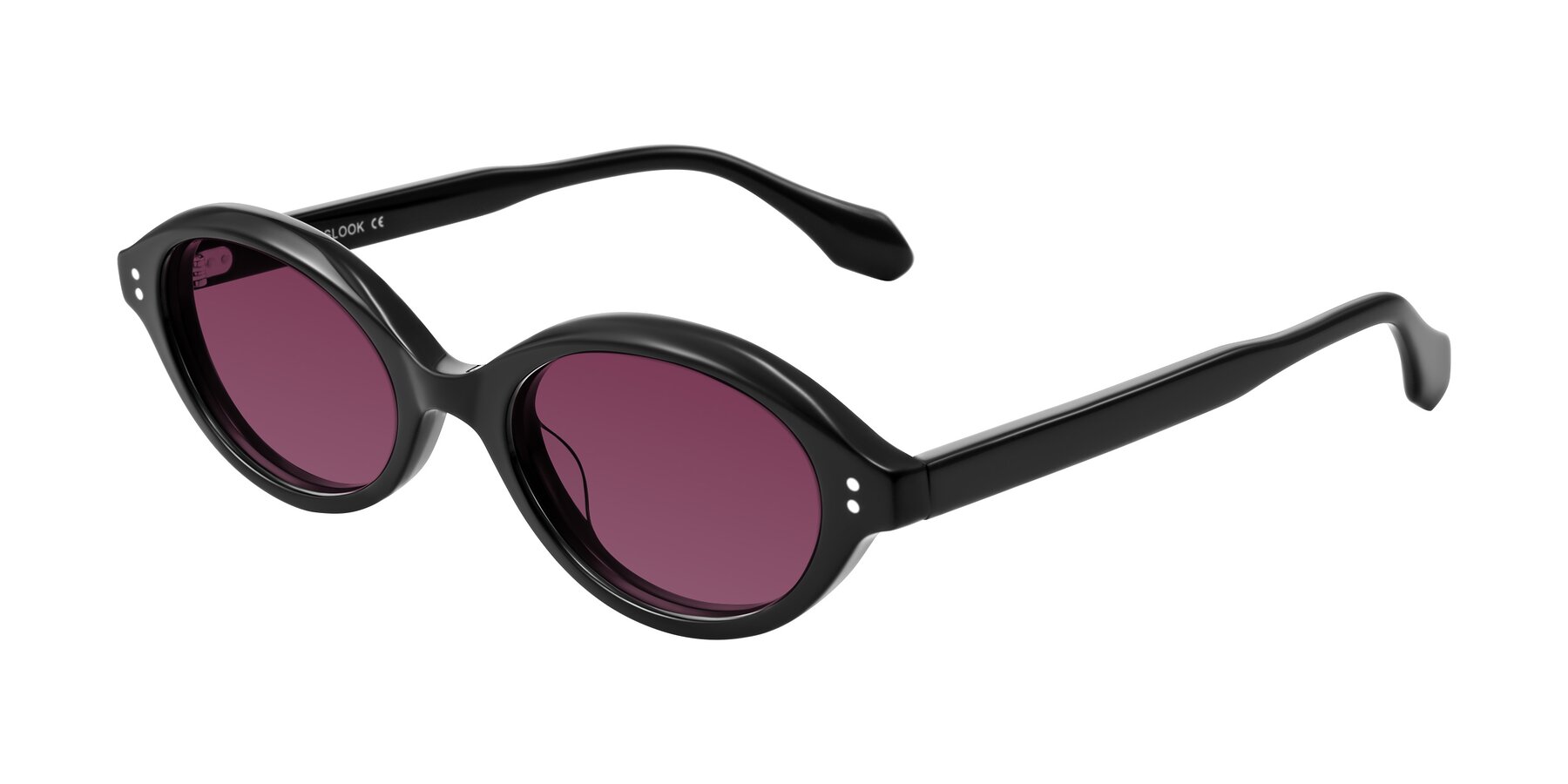 Angle of Prythian in Black with Wine Tinted Lenses
