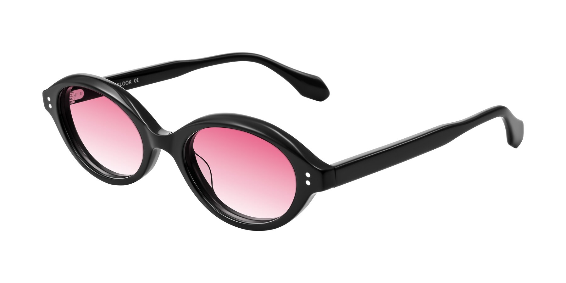 Angle of Prythian in Black with Pink Gradient Lenses