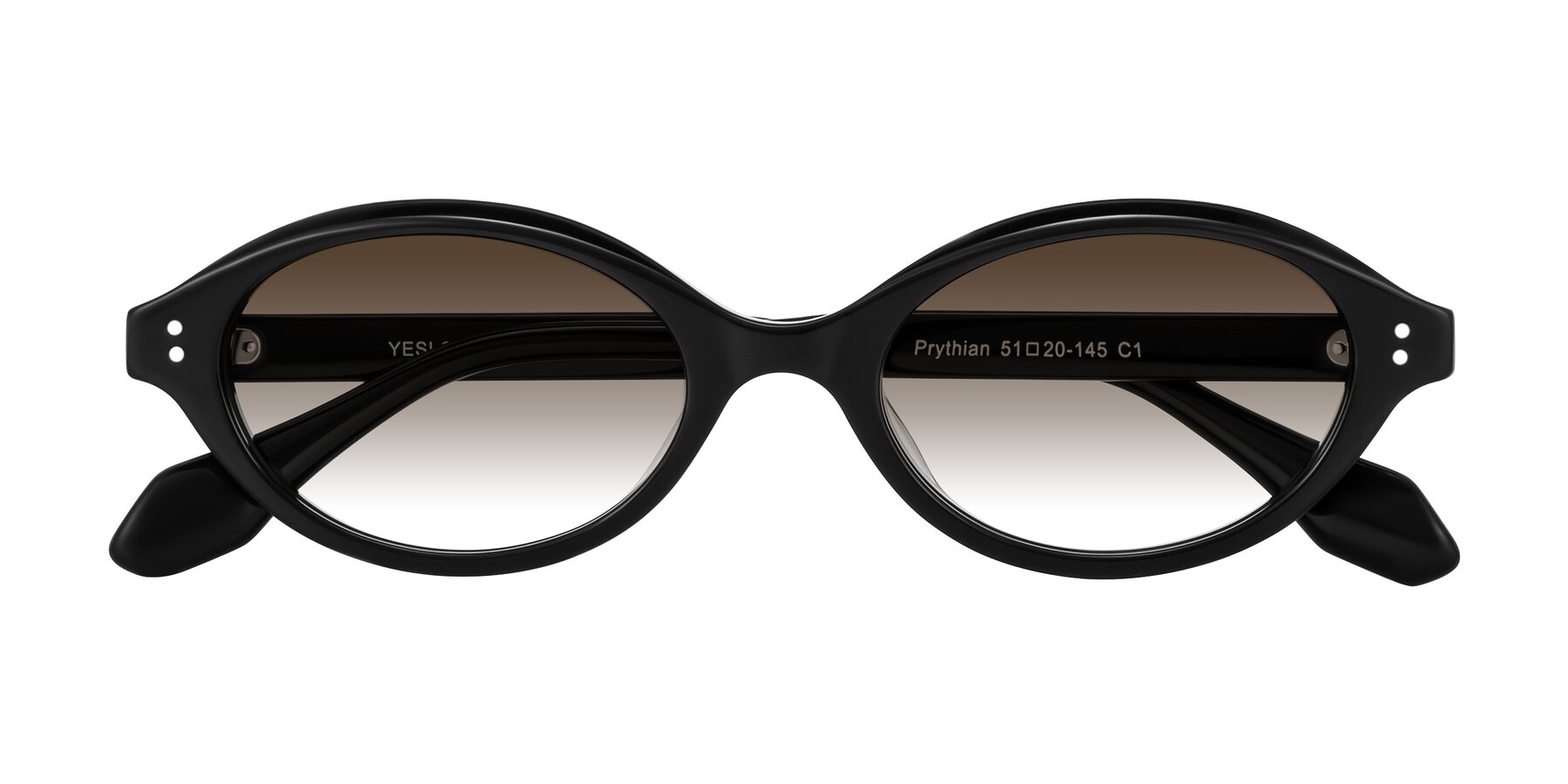 Folded Front of Prythian in Black with Brown Gradient Lenses