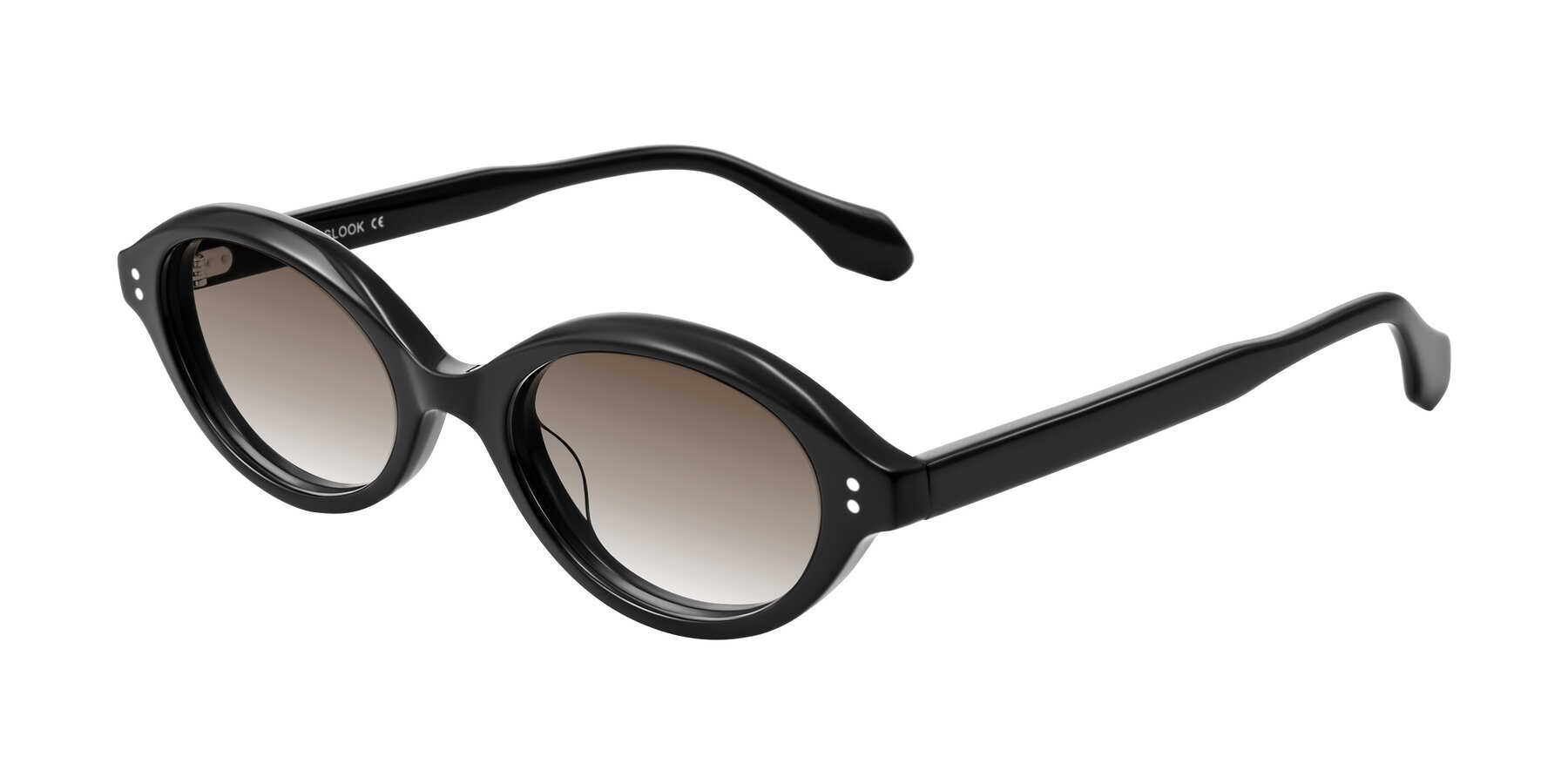 Angle of Prythian in Black with Brown Gradient Lenses