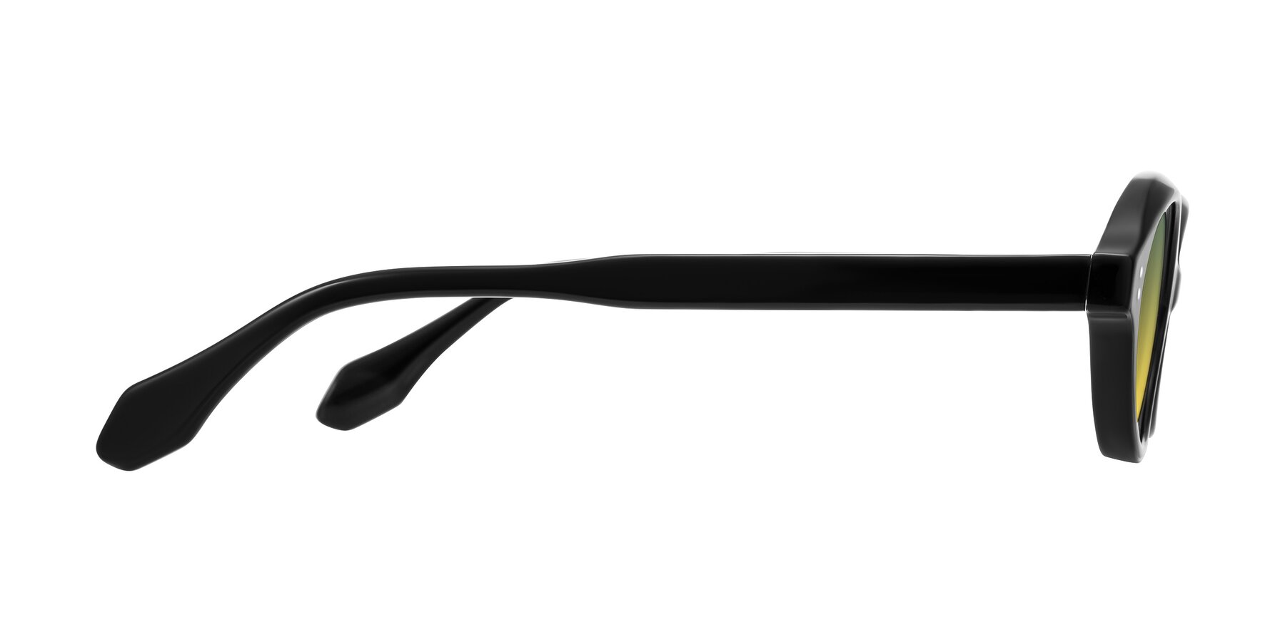 Side of Prythian in Black with Green / Yellow Gradient Lenses