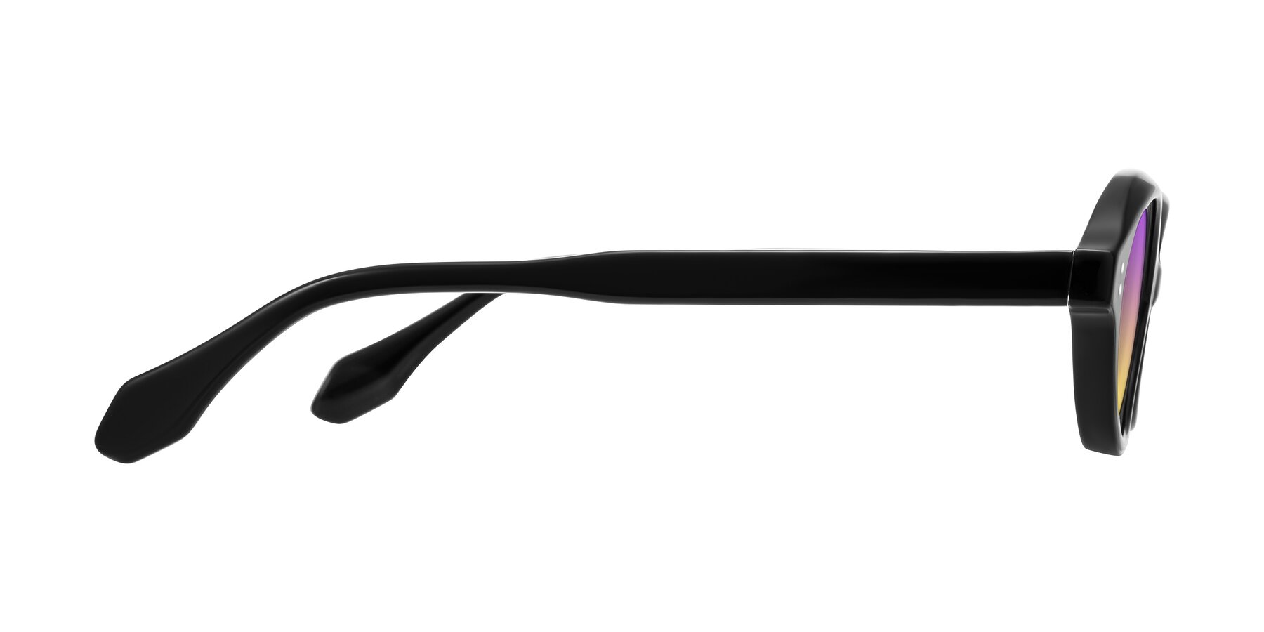 Side of Prythian in Black with Purple / Yellow Gradient Lenses