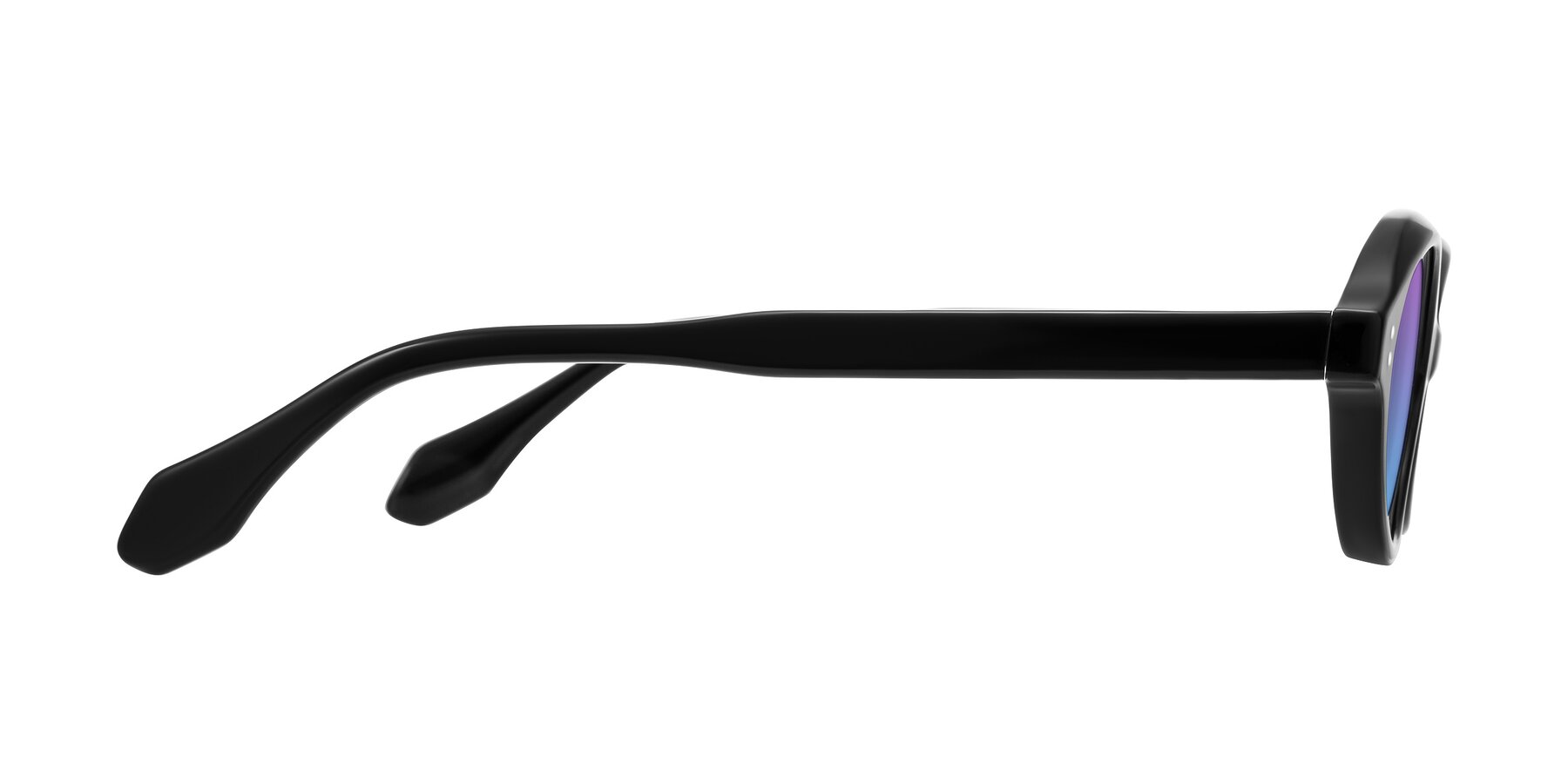 Side of Prythian in Black with Purple / Blue Gradient Lenses