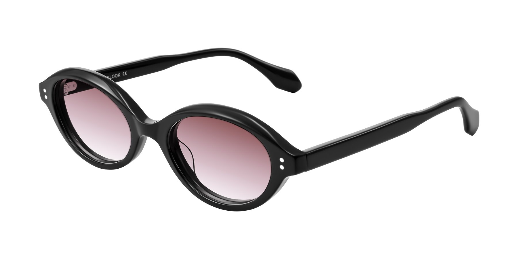 Angle of Prythian in Black with Garnet Gradient Lenses